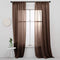 MRTREES Brown Sheer Curtains Living Room Curtain Sheers Bedroom Window Curtain Panels 95 inch Length Transparent Voile Drapes Rod Pocket Window Treatment 2 Panels