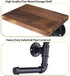 OROPY Industrial Toilet Paper Holder, Wall Mounted Tissue Roll Hanger with Rustic Wooden Shelf for Bathroom