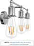 Aipsun Bathroom Light Fixtures Chrome Vanity Lighting Fixtures 3 Light Farmhouse Bathroom Vanity Lights (Exclude Bulb)