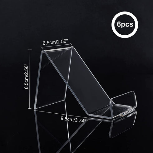 PH PandaHall 6 Pack Acrylic Book Display Stands Brochure Picture Easel Stand Artwork Stand Holder Organizer Carrier