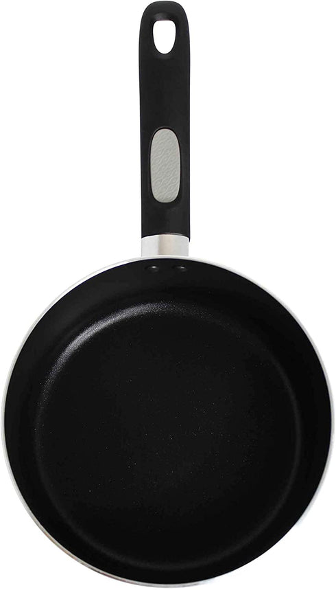 Mirro A79723 Get A Grip Aluminum Nonstick Sauce Pan with Glass Lid Cover Cookware, 2-Quart, Black