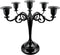 Maiheimoon Metal Candelabra Retro Candlestick Holder for Candlelight Dinner and Table Decoration (5 Arms-Black-1)