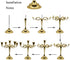 Maiheimoon Metal Candelabra Retro Candlestick Holder for Candlelight Dinner and Table Decoration (5 Arms-Black-1)