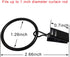 AMZSEVEN 90 PCS Curtain Rings with Clips, Drapery Clips with Rings, Hangers Drapes Rings 1.26 Inch Interior Diameter, Fits up to 1 Inch Curtain Rod, Vintage Black