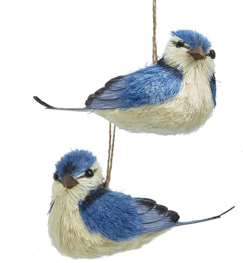 Kurt Adler Sisal Birds (Blue Sisal Birds)