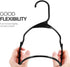 HOUSE DAY Plastic Hangers- 20 Pack-Plastic Clothes Hangers for Skirt Suit Coat, Standard Tubular Plastic Hangers for Clothes (Black)
