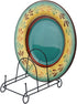 Artliving 3-Tier Metal Scrollwork Dish Rack Plate Rack Display Stand Holder Cabinet Organizer Set of 2