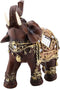 Hongzer Elephant Statue, Lucky Feng Shui Wood Grain Elephant Statue Sculpture Wealth Figurine Gift Home Decoration(L)