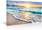 TUMOVO Wall Art for Living Room White Beach Canvas Art Wall Decor Blue Sea Sunset Pictures Print on Canvas Natural Landscape Painting Seascape Modern Artwork Stretched Framed Ready to Hang - 12" x 18"