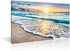 TUMOVO Wall Art for Living Room White Beach Canvas Art Wall Decor Blue Sea Sunset Pictures Print on Canvas Natural Landscape Painting Seascape Modern Artwork Stretched Framed Ready to Hang - 12" x 18"