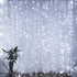 Brightown Window Curtain Lights, 600 Led 20 Feet Dimmable with Remote to Set 8 Lighting Modes and Timer, Fairy Led Lights for Bedroom Wall Wedding Decorate String Lights, Pure White, No Curtain