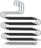 HonTop 3 Pack Pants Hangers S-Shape 5 Layers Stainless Steel with Black Silicone Coating Multi Clothes Cascading Hangers Space Saving Clothes Organizer for Jeans Pants Scarf Ties Towels
