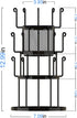 Bextcok Coffee Mug Holder, Metal Cup Rack Tree 15 Hooks Kitchen Counter Storage Mugs Stand with 3-Tier Display Organizer and Removable Basket for Coffee Mugs, Tea Cups, Mason Jars, Glasses Black