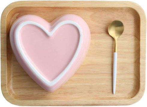 WAIT FLY Heart-shaped Bowls for Salad Soup Snack Dessert Best Kitchen Household Cooking Gifts for Home Kitchen, Pink/Blue/White/Green