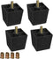 Sopicoz 2 inch Sofa Legs Plastic Feet for Furniture Legs Riser Square Set of 4 with M8 Hanger Bolts