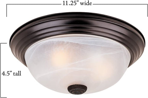Designers Fountain 1257S-ORB-AL 11" Decorative Small Flushmount, Oil Rubbed Bronze