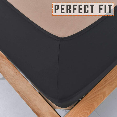 Twin Six Premium Bed Box Spring Cover, Twin/Twin XL Size, Update Bed Skirt, Mattress Protector Encasement, Black