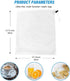 Freehawk Nylon Straining Bag Fine Mesh Food Strainer Bag Reusable Strain Tea Pulp Juice Food Nut Milk Filter Bag(15.7 x 15.7, 8 Packs)