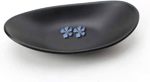 Black Ring Dish Centerpiece Jewelry Tray Key Tray Organizer for entryway, Dresser Decor Key Dish Jewelry Bowl Decorative Dish (Oval)