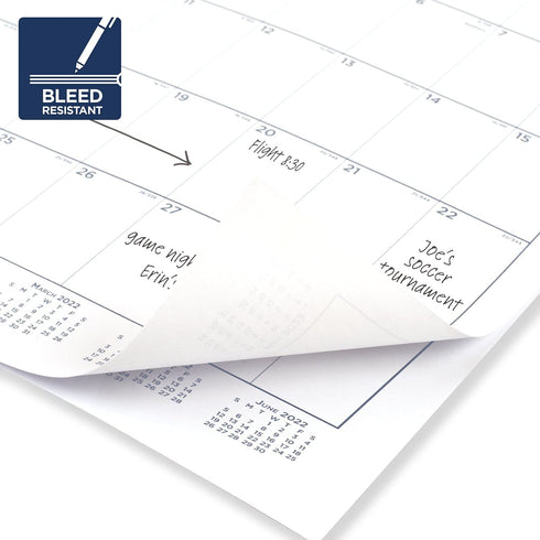 2022 Desk Calendar Simplified by Emily Ley for AT-A-GLANCE, Monthly Desk Pad, 17-3/4" x 11", Compact, Carolina Hydrangeas (EL74-705-22)