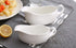 Yesland 15 oz Gravy Boat and Tray, Ceramic White Gravy Sauce Boat with Saucer Stand for Dining, Holiday Meals & Parties