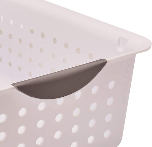 Sterilite 16248006 Medium White Ultra Basket, 2 Pack