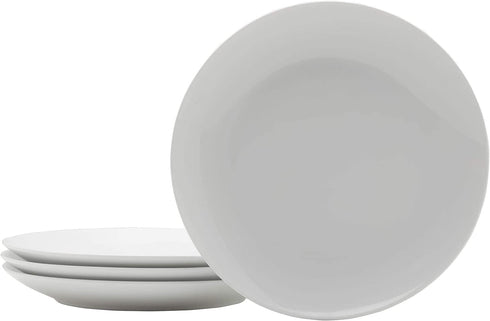 Everyday White by Fitz and Floyd Coupe 7.75 Inch Salad Plates, Set of 4