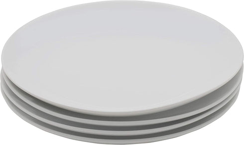 Everyday White by Fitz and Floyd Coupe 7.75 Inch Salad Plates, Set of 4