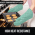 Gorilla Grip Heat Resistant Thick Cotton Oven Mitts, 15 Inch, Soft Quilted Lining, Durable Flexible Gloves, Protect Hands from Hot Kitchen Surfaces, Extra Long Cooking Mitt for Baking Sheet, Mint