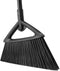 Eyliden Outdoor Broom Commercial Heavy-Duty with Long Handle Rough Surface Angle Brooms for Garages Courtyard Sidewalks Decks Perfect for Indoor Kitchen Room Office Lobby Sweeping (Black Broom)