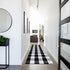 Buffalo Plaid Rug 2 x 6 ft Black and White Checkered Runner Rug Cotton Hand-Woven Indoor Outdoor Rugs for Hallway, Aisle, Kitchen, Laundry