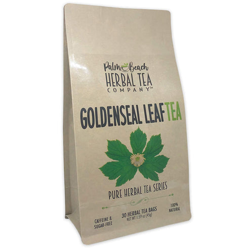 Goldenseal Leaf Tea - Pure Herbal Tea Series by Palm Beach Herbal Tea Company (30 Tea Bags) 100% Natural