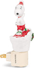Roman 133788 Snoopy Snowboard Night Light with Holy, 6.25 inch, Multicolor