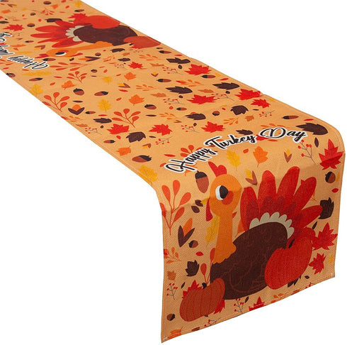 Know me Thanksgiving Day Table Runner Decorations - Fall Harvested Table Cover Thanksgiving Party Table Decoration