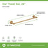 Symmons 353TB-24-BBZ Dia 24 in. Wall-Mounted Towel Bar in Brushed Bronze