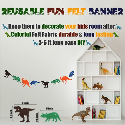 Dinosaur Party Decorations, Dinosaur Birthday Party Supplies for Boys Girls, Dino Party Decorations with Jurassic Park Themed, Godzilla T Rex Balloons, ROAR for Kids first, 2, 3, 4 year old (GOLD)