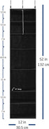 9 Shelf Hanging Closet Organizer with 5 Drawer Organizers, Baby Nursery Closet, Diaper Caddy Organizer, Slotted Storage Baskets, Hanging Drawers, Dorm Room Closet with Foldable Cube Storage Bins