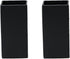 Serene Spaces Living Set of 2 Square Matte Black Ceramic Vase Modern Black Square Vase Adds a Sleek Look to Any Space, Use for Home D©cor, Event Centerpieces and Much More, 3 SQ x 6 H