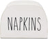 Karisky Rustic Napkin Holder Farmhouse Solid Real Wood Freestanding Napkin Dispenser for Kitchen Countertops, Tables, 6 x 4 Inch, White