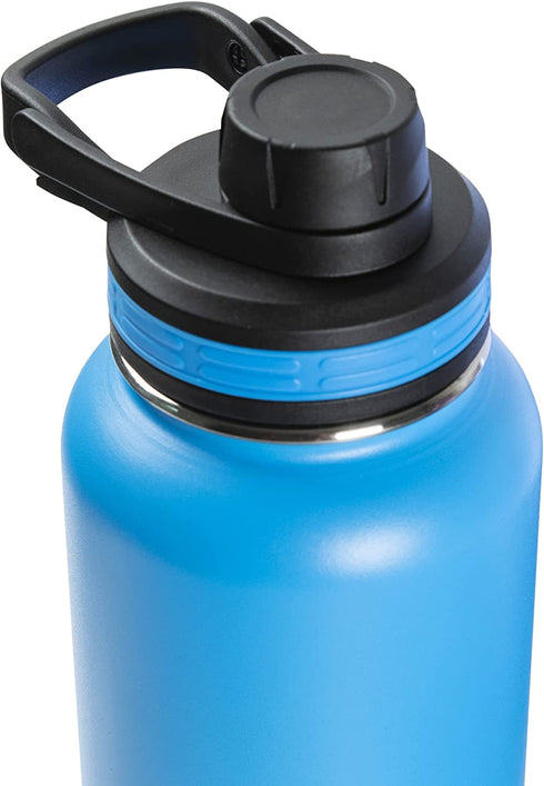 Thermoflask Double Stainless Steel Insulated Water Bottle with Two Lids, 32 Ounce, Capri