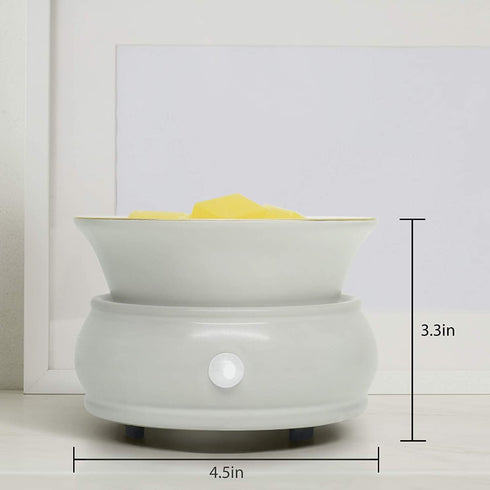 Bobolyn Wax Melt Warmer Burner Electric Scented Candle Wax Warmer, 3-in-1 Scented Wax Fragrance Melter for Home Office Bedroom Living Room Decor (WhiteSmoke)