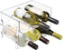 mDesign Modern Plastic Stackable Vertical Standing Wine Bottle Holder Stand - Storage Organizer for Kitchen Countertops, Pantry, Fridge - Each Rack Holds 3 Bottles, 2 Pack - Clear