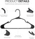HOUSE DAY Plastic Hangers- 20 Pack-Plastic Clothes Hangers for Skirt Suit Coat, Standard Tubular Plastic Hangers for Clothes (Black)