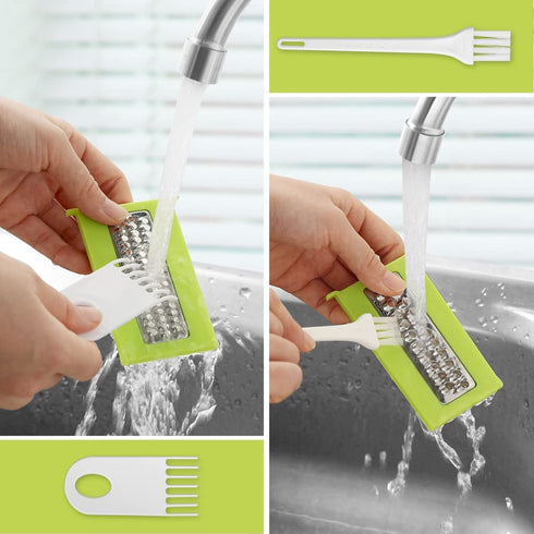 Mandoline Slicer for Kitchen, Vegetable Slicer, 21 in 1 Kitchen Slicer for Vegetables, Slicing Mandoline with Cleaning Accessories