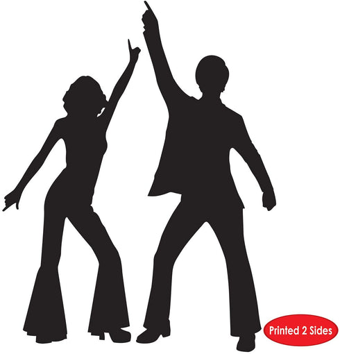 Beistle Disco Silhouettes, 32.75" and 36.5", Black, 54618