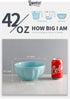 Sweese 130.402 Porcelain Fluted Bowls - 42 Ounce for Salad, Fruits and Popcorn - Set of 4, Turquoise