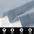 Natural Linen Blended Curtains Window Treatments Panels for Living Room Grommet Top Light Filtering Drapes Privacy Added Linen Textured Curtains, 2 Panels (Stone Blue, 52" W x 84" L)