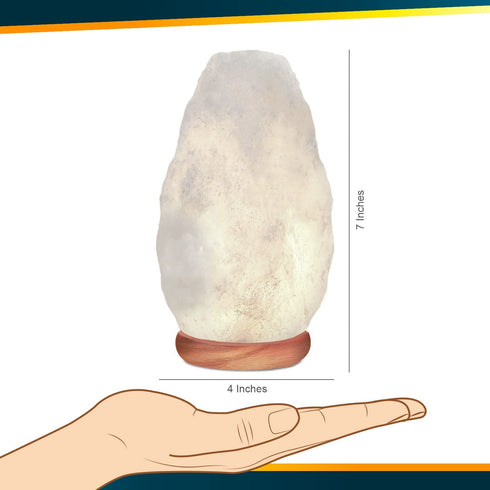 Himalayan Glow Hand Crafted White Salt Lamp, Night Light