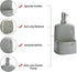 Grey Soap Dispenser for Kitchen Sink - Ceramic Dish Soap Dispenser with Sponge Holder 20 OZ Dish Liquid Dispenser Soap Pump and Sponges Caddy