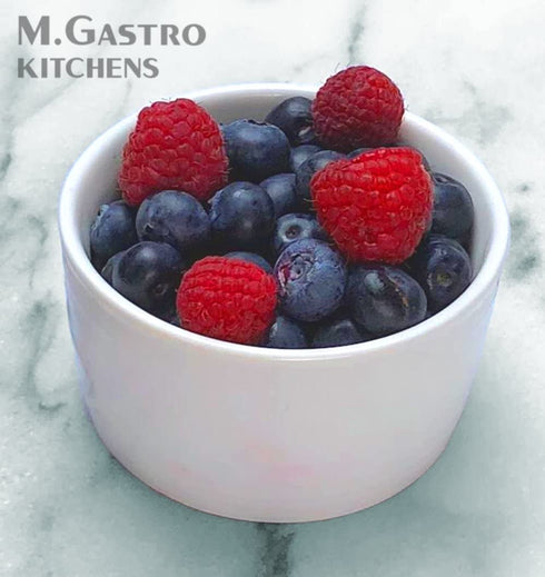 M. Gastro Kitchens, 6 Piece Set, 4 Ounce œWest Loop? Round Ramekins, Creme Brulee, Souffle, Custards (4 Ounce, White)